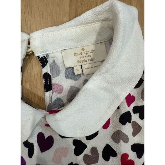 Kate Spade Girls Heart Print Top L - Picture 3 of 6
